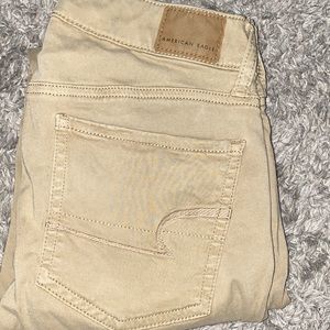 Khaki American eagle jeggings